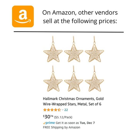 NEW - Hallmark 16 Piece Gold Wire-Wrapped Christmas Ornaments - Picture 6 of 6